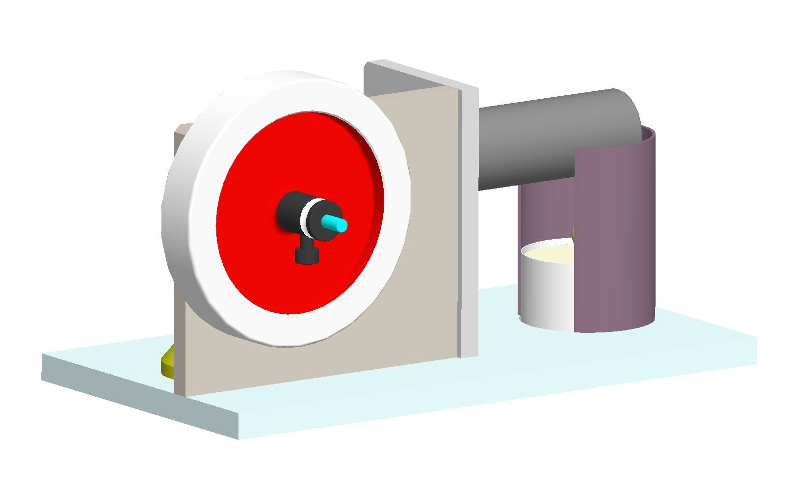 Modellmotor von rechts