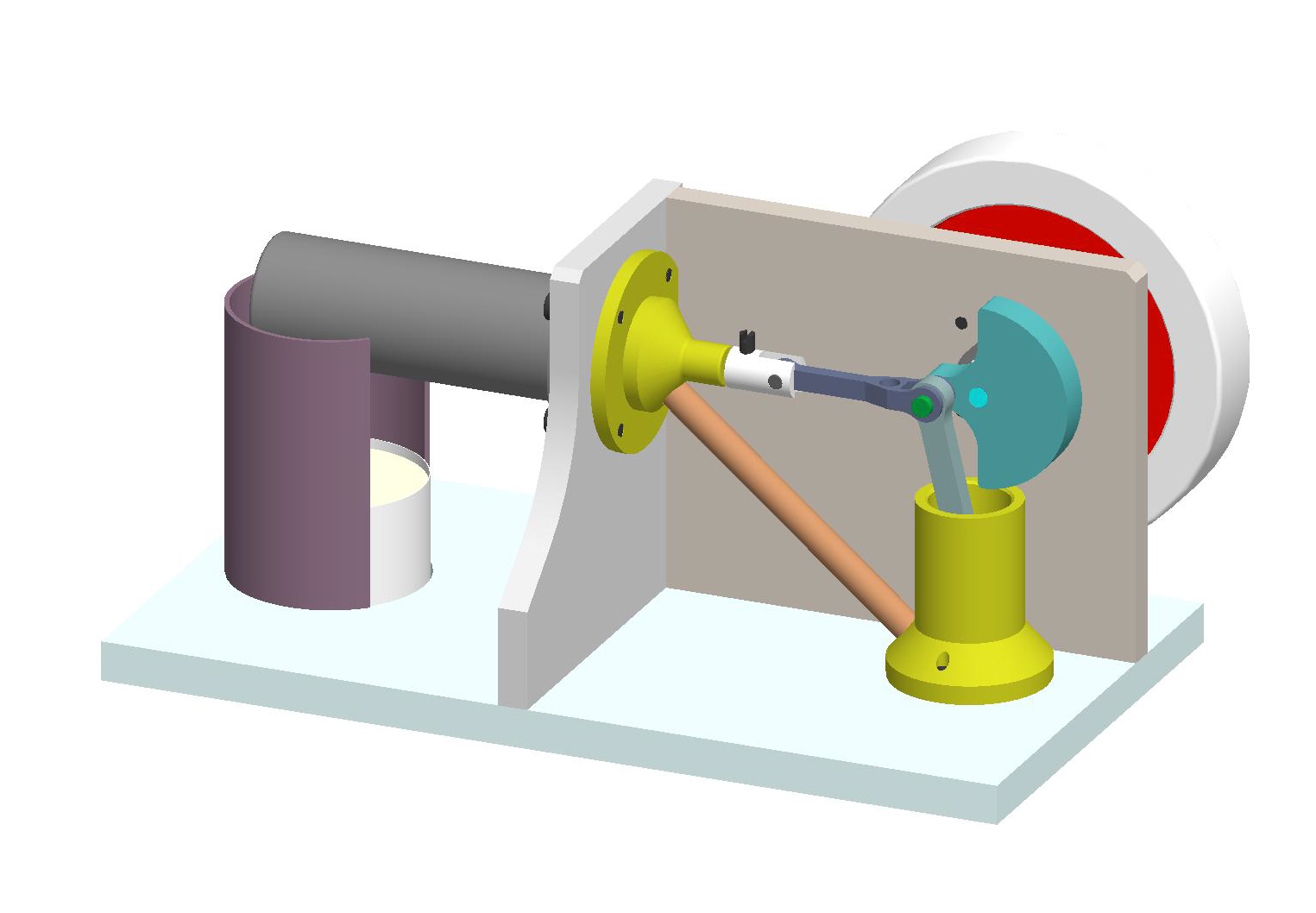 Modellmotor von links