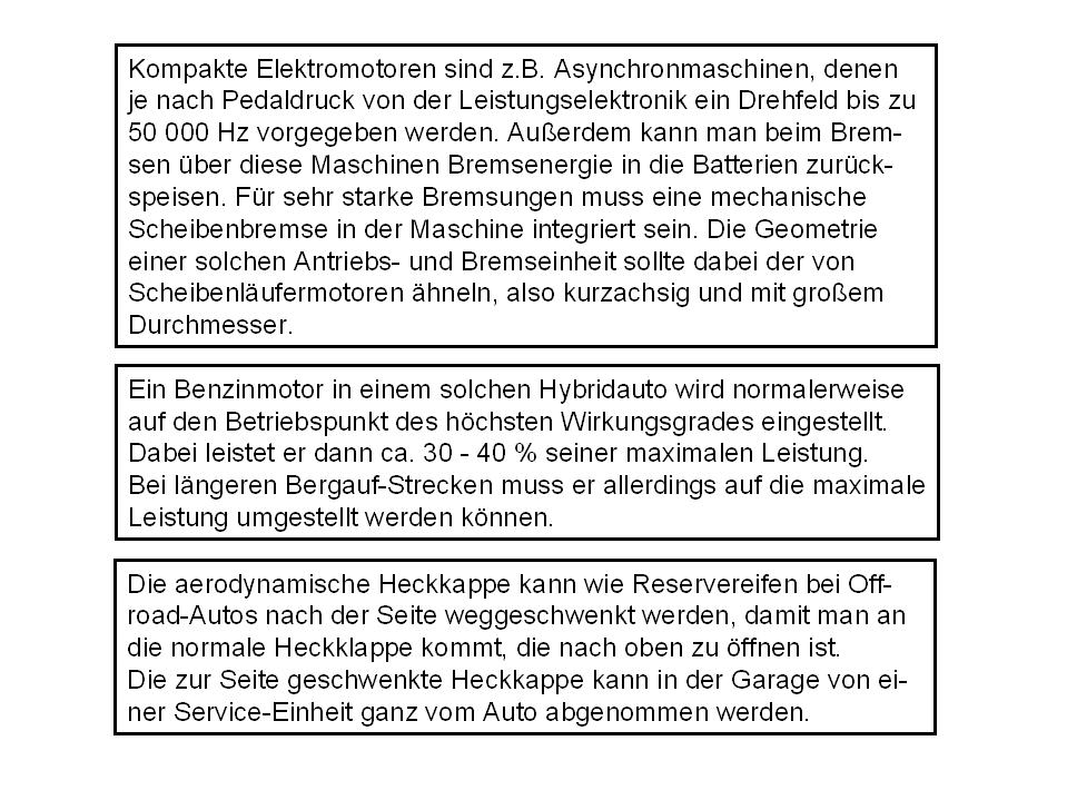 Bedingungen fr ein gutes Hybridfahrzeug