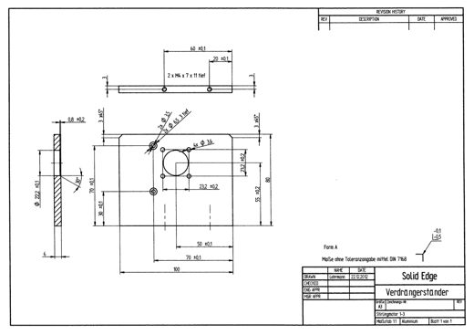 Zeichnung Verdrängerständer A